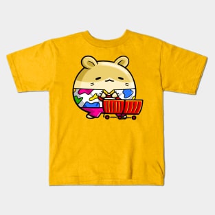 Cute Hamster Shopper Kids T-Shirt